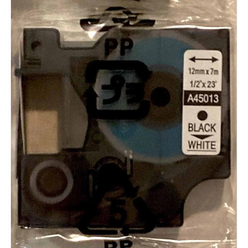 6 pack - Assorted D1 Label Tape Cartridges, DYMO Label Makers Compatible, 1/2